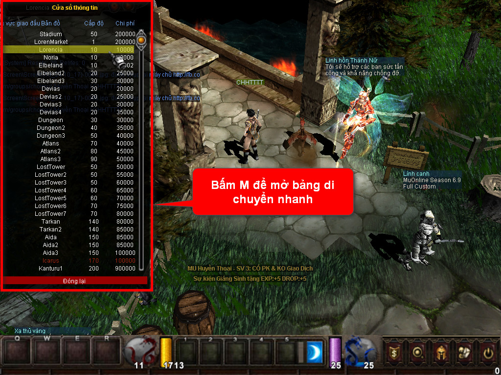 Chức năng chính của Game MU Pháp Sư Chức năng chính của Game MU Pháp Sư