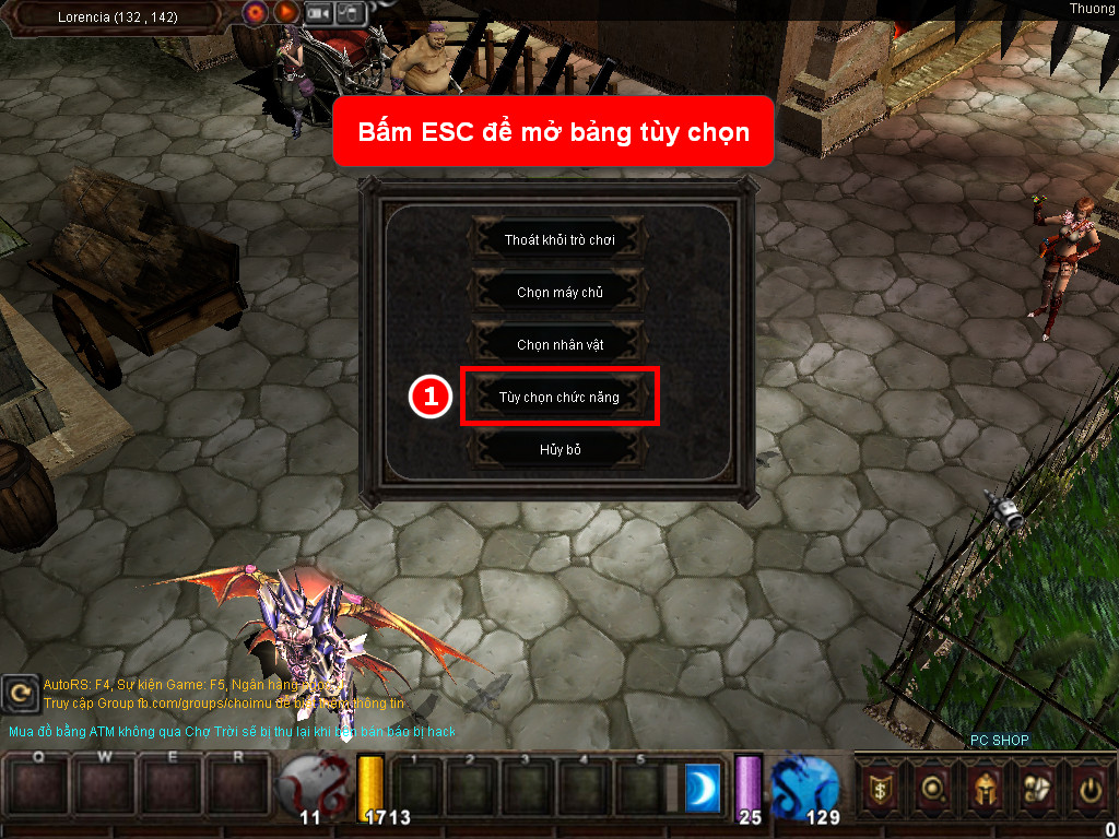 Chức năng chính của Game MU Pháp Sư Chức năng chính của Game MU Pháp Sư